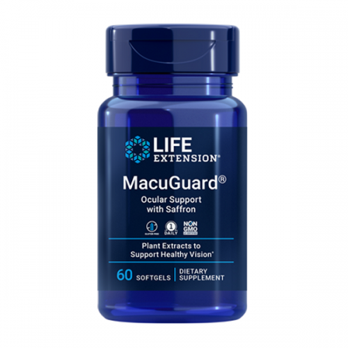 LIFE EXTENSION MACUGUARD OCULAR SUPPORT WITH SAFFRON 60SOFTGELS