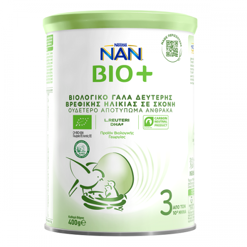 NESTLE Nan Bio 3 Γάλα 3ης Βρεφικής Ηλικίας +12 Μηνών σε σκόνη Βιολογικό 400gr
