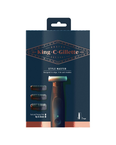 GILLETTE KING C GILL STYLE MASTER ΕΠΑΝΑΦΟΡΤΙΖΟΜΕΝΗ ΜΗΧΑΝΗ ΞΥΡΙΣΜΑΤΟΣ (TRIMMER) & 3 ΧΤΕΝΑΚΙΑ