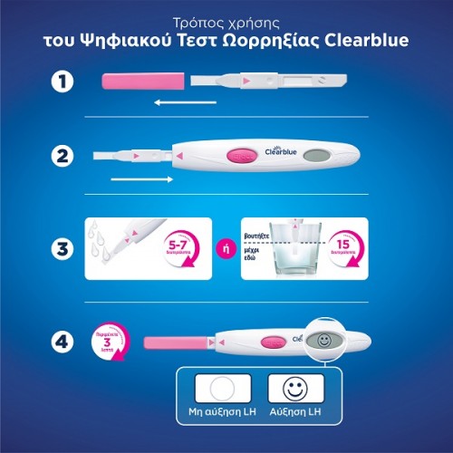 CLEARBLUE ΨΗΦΙΑΚΟ ΤΕΣΤ ΩΟΡΡΗΞΙΑΣ 1 ΨΗΦΙΑΚΗ ΥΠΟΔΟΧΗ & 10 ΤΕΣΤ