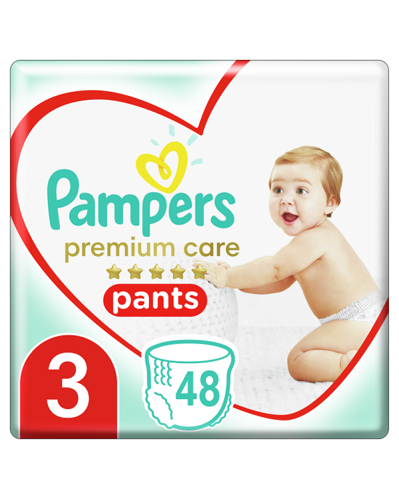 PAMPERS PREMIUM CARE PANTS No.3 (6-11Kg) 48τμχ JUMBO PACK