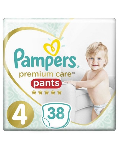 PAMPERS PREMIUM CARE PANTS ΜΕΓ 4 (9-15Kg) 38ΤΜΧ JUMBO