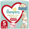 PAMPERS PREMIUM CARE PANTS No.5 (12-17 kg) 34τμχ
