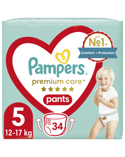 PAMPERS PREMIUM CARE PANTS No.5 (12-17 kg) 34τμχ