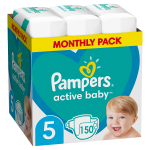 PAMPERS ACTIVE BABY No 5 (11-16KG ) 150 ΠΑΝΕΣ MONTHLY PACK 