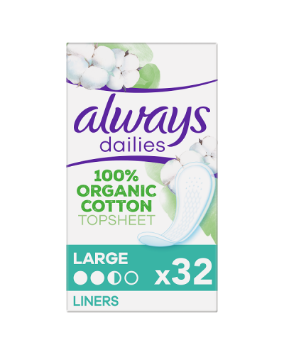 ALWAYS DAILIES COTTON PROTECTION ΣΕΡΒΙΕΤΑΚΙΑ LARGE 32τμχ