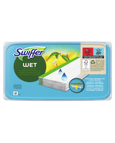 SWIFFER ΑΝΤΑΛΛΑΚΤΙΚΑ ΥΓΡΑ ΠΑΝΑΚΙΑ ΚΑΘΑΡΙΣΜΟΥ ΠΑΤΩΜΑΤΩΝ ΜΕ ΑΡΩΜΑ ΛΕΜΟΝΙΟΥ 24τμχ