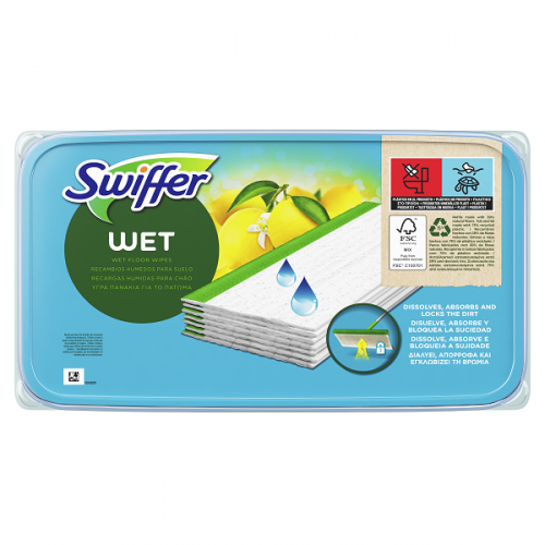 SWIFFER ΑΝΤΑΛΛΑΚΤΙΚΑ ΥΓΡΑ ΠΑΝΑΚΙΑ ΚΑΘΑΡΙΣΜΟΥ ΠΑΤΩΜΑΤΩΝ ΜΕ ΑΡΩΜΑ ΛΕΜΟΝΙΟΥ 24τμχ