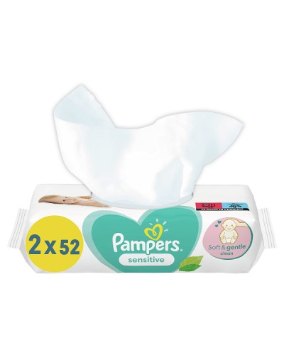 PAMPERS BABY WIPES SENSITIVE (1+1 ΔΩΡΟ) 104ΤΜΧ