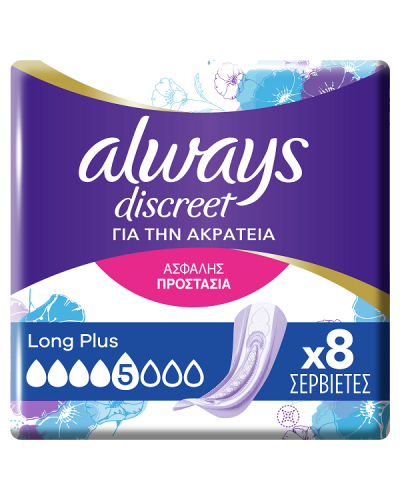 ALWAYS DISCREET PADS LONG PLUS 8τμχ.