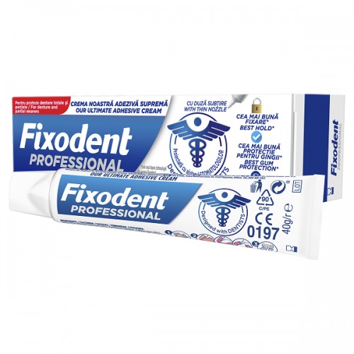 FIXODENT PROFESSIONAL ΣΤΕΡΕΩΤΙΚΗ ΚΡΕΜΑ ΓΙΑ ΤΕΧΝΗΤΗ ΟΔΟΝΤΟΣΤΟΙΧΙΑ 40gr