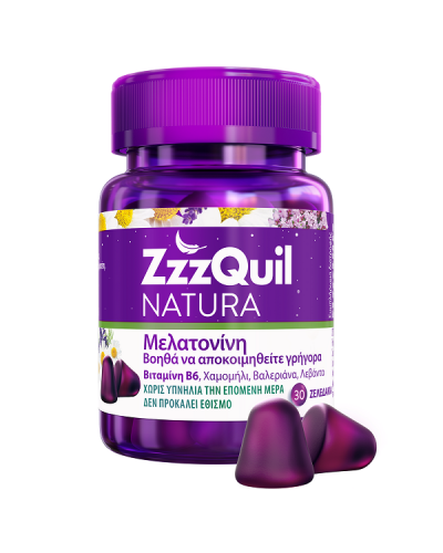 ZZZQUIL NATURA ΣΥΜΠΛΗΡΩΜΑ ΔΙΑΤΡΟΦΗΣ ΜΕ ΜΕΛΑΤΟΝΙΝΗ ΦΡΟΥΤΑ ΤΟΥ ΔΑΣΟΥΣ 30 ΖΕΛΕΔΑΚΙΑ