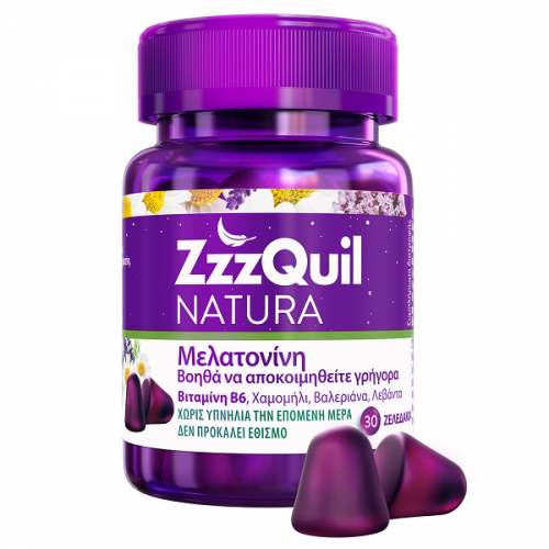 ZZZQUIL NATURA ΣΥΜΠΛΗΡΩΜΑ ΔΙΑΤΡΟΦΗΣ ΜΕ ΜΕΛΑΤΟΝΙΝΗ ΦΡΟΥΤΑ ΤΟΥ ΔΑΣΟΥΣ 30 ΖΕΛΕΔΑΚΙΑ