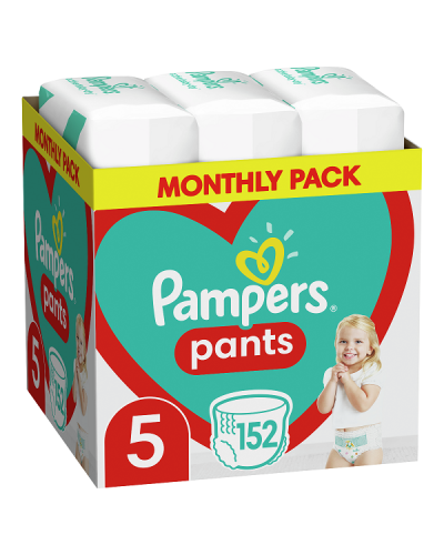 PAMPERS PANTS NO.5 MONTHLY PACK (12-17KG) 152ΤΜΧ