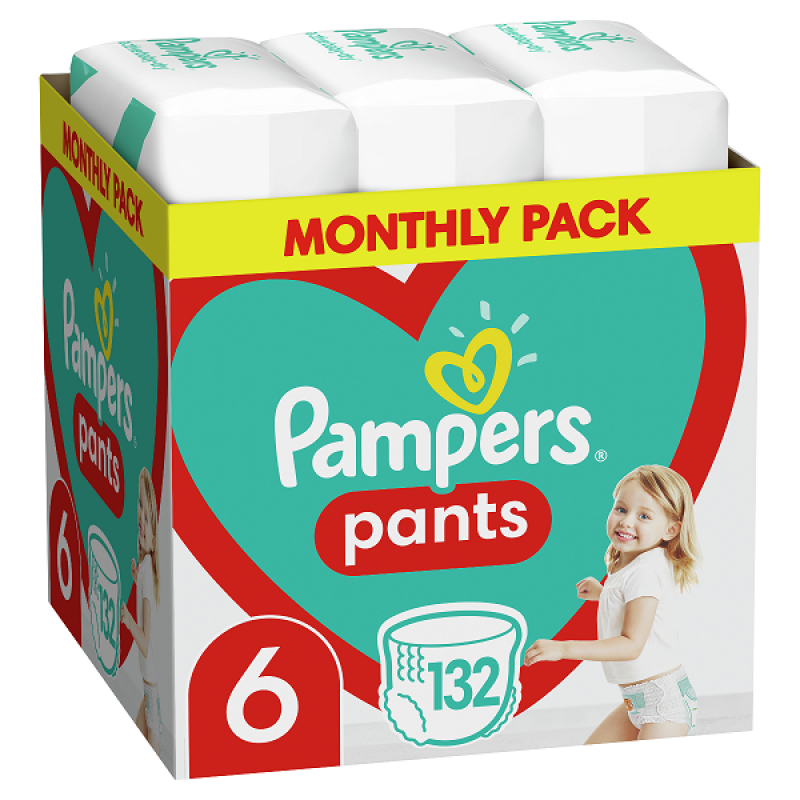 PAMPERS PANTS NO.6 MONTHLY PACK (15+KG) 132ΤΜΧ PAMPERS PANTS NO.6 MONTHLY PACK (15+KG) 132ΤΜΧ