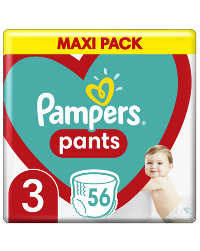 PAMPERS PANTS MAXI PACK Νo3 (6-11KG) 56ΤΜΧ ΜΕΧΡΙ ΕΞΑΝΤΛΗΣΕΩΣ