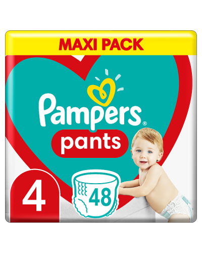 PAMPERS PANTS MAXI PACK Νo4 (9-15KG) 48ΤΜΧ ΜΕΧΡΙ ΕΞΑΝΤΛΗΣΕΩΣ