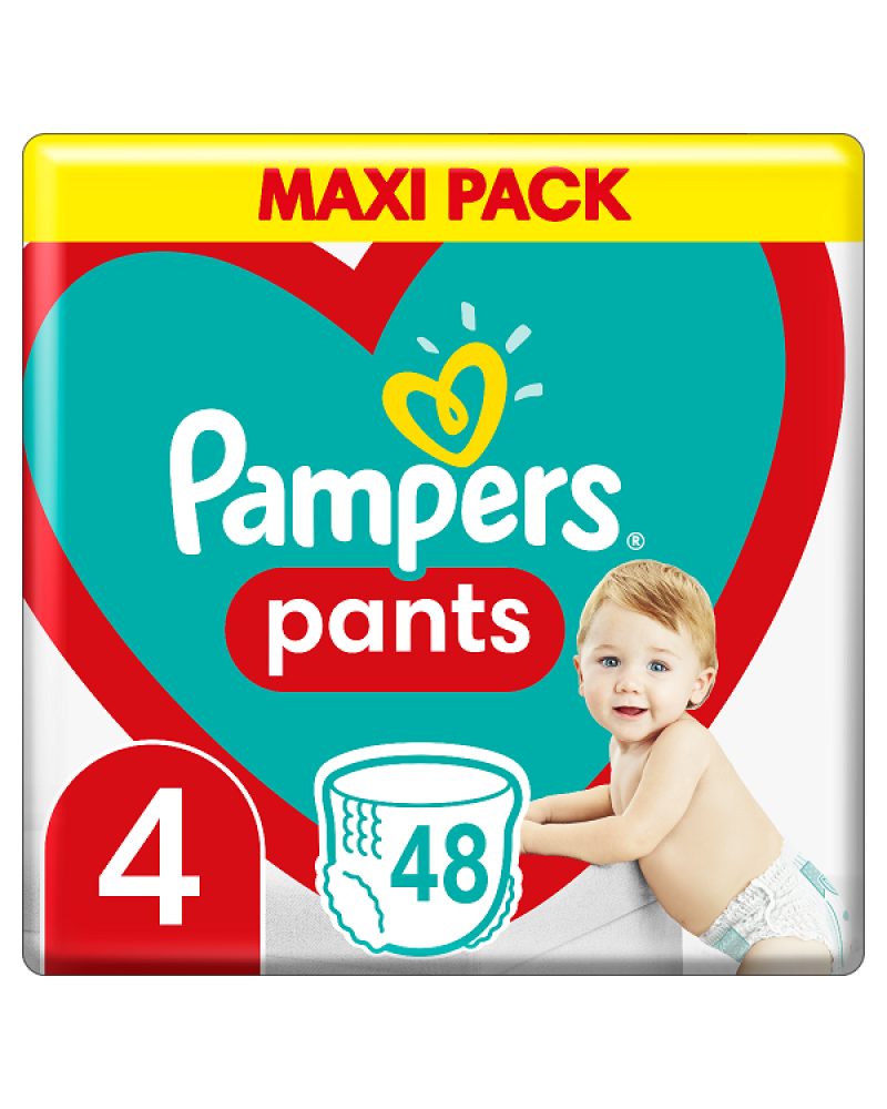 PAMPERS PANTS MAXI PACK Νo4 (9-15KG) 48ΤΜΧ