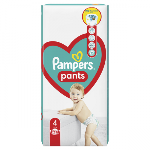 PAMPERS PANTS No 4 (9kg-15kg) 52τμχ JUMBO PACK