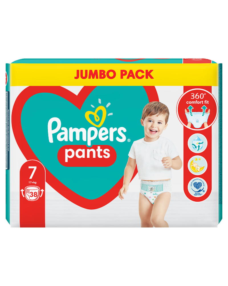 PAMPERS PANTS JUMBO PACK ΝΟ7 (17+KG) 38ΤΜΧ