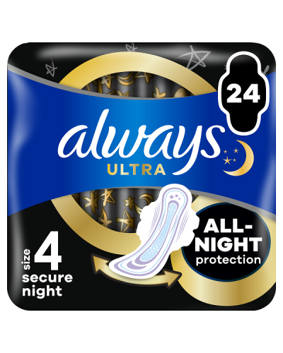 ALWAYS ULTRA SECURE NIGHT ΣΕΡΒΙΕΤΕΣ ΜΕ ΦΤΕΡΑ 24τμχ.