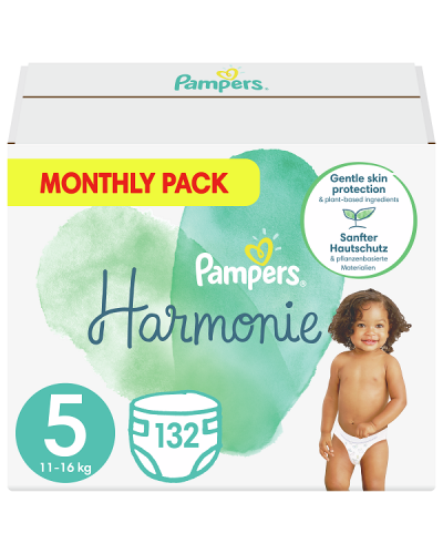 PAMPERS HARMONIE ΠΑΝΕΣ No 5 (11kg-16kg) 132 ΠΑΝΕΣ MONTHLY PACK