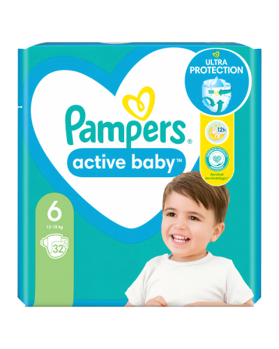 PAMPERS ACTIVE BABY No.6 (13-18 kg) 32τμχ 