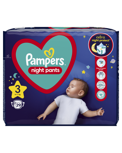 PAMPERS NIGHT PANTS No 3 (6kg-11kg) 29ΤΜΧ