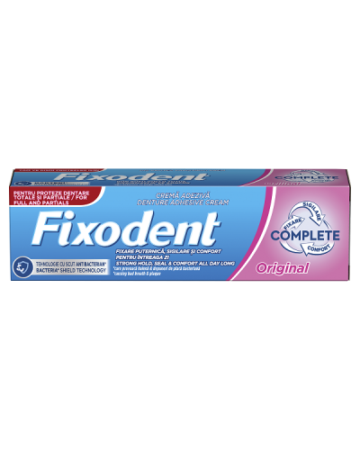 FIXODENT COMPLETE ORIGINAL ΣΤΕΡΕΩΤΙΚΗ ΚΡΕΜΑ ΓΙΑ ΤΕΧΝΗΤΗ ΟΔΟΝΤΟΣΤΟΙΧΙΑ 47gr