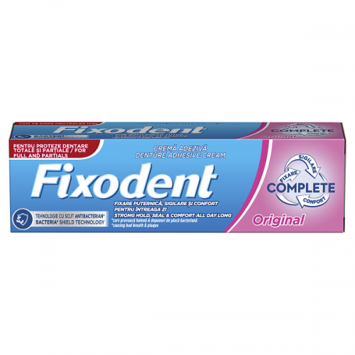 FIXODENT COMPLETE ORIGINAL ΣΤΕΡΕΩΤΙΚΗ ΚΡΕΜΑ ΓΙΑ ΤΕΧΝΗΤΗ ΟΔΟΝΤΟΣΤΟΙΧΙΑ 47gr