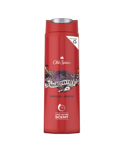 OLD SPICE NIGHT PANTHER SHOWER GEL + SHAMPOO 400ML