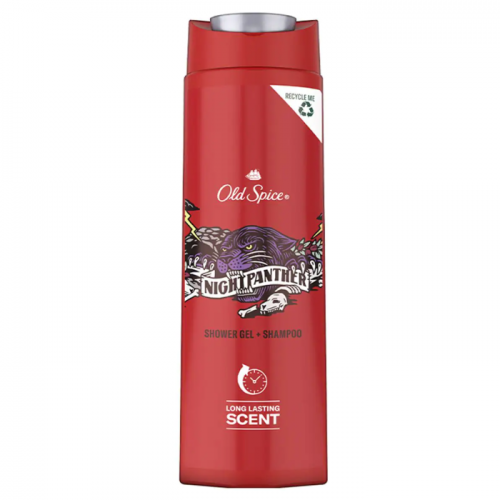 OLD SPICE NIGHT PANTHER SHOWER GEL + SHAMPOO 400ML