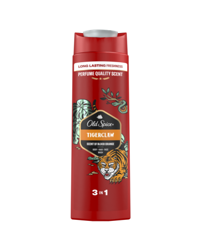 OLD SPICE TIGER CLAW SHOWER GEL + SHAMPOO 400ML