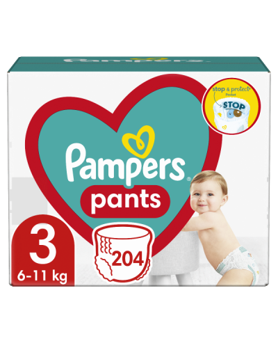 PAMPERS PANTS NO.3 MONTHLY PACK (6-11KG) 204ΤΜΧ
