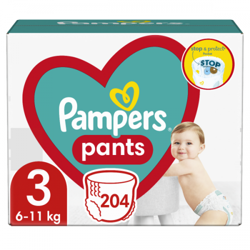 PAMPERS PANTS NO.3 MONTHLY PACK (6-11KG) 204ΤΜΧ