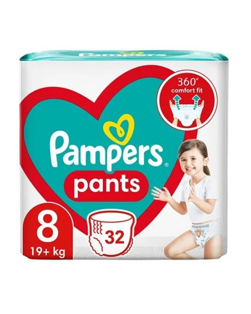 PAMPERS PANTS No8 (19+KG) 32TMX