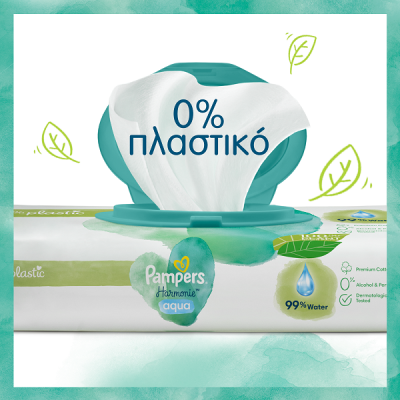 PAMPERS HARMONIE AQUA WIPES ΜΩΡΟΜΑΝΤΗΛΑ 15 x 48 τμχ