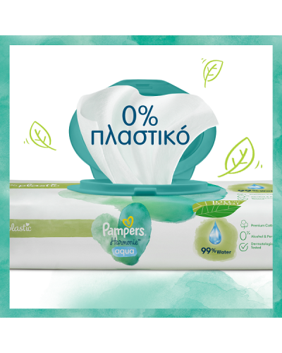 PAMPERS HARMONIE AQUA WIPES ΜΩΡΟΜΑΝΤΗΛΑ 15 x 48 τμχ