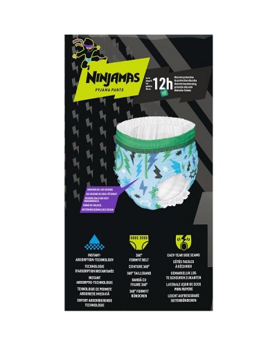 PAMPERS NINJAMAS PYJAMA NIGHT PANTS BOY 4-7 YEARS (17-30KG) 60ΤΜΧ