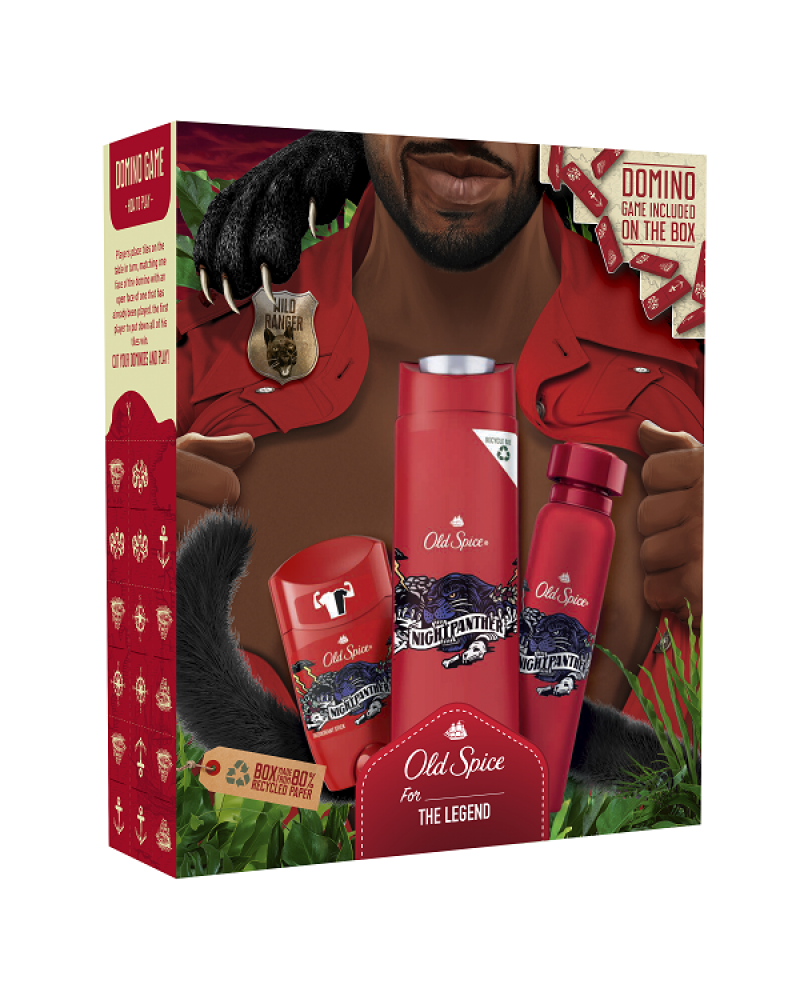 OLD SPICE FOR THE LEGEND NIGHT PANTHER DEODORANT STICK 50ML & DEODORANT BODY SPRAY 150ML & SHOWER GEL 400ML OLD SPICE FOR THE LEGEND NIGHT PANTHER DEODORANT STICK 50ML & DEODORANT BODY SPRAY 150ML & SHOWER GEL 400ML