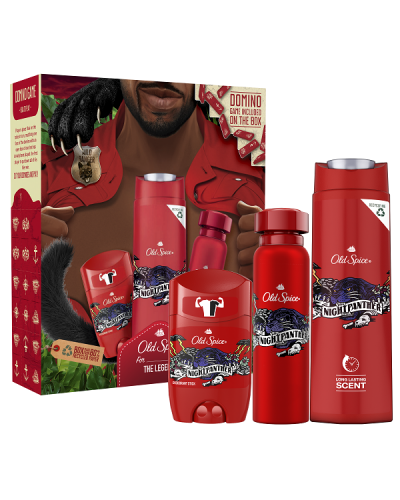 OLD SPICE FOR THE LEGEND NIGHT PANTHER DEODORANT STICK 50ML & DEODORANT BODY SPRAY 150ML & SHOWER GEL 400ML OLD SPICE FOR THE LEGEND NIGHT PANTHER DEODORANT STICK 50ML & DEODORANT BODY SPRAY 150ML & SHOWER GEL 400ML