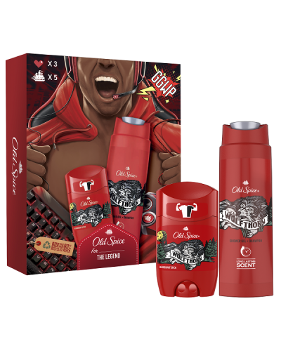 OLD SPICE FOR THE LEGEND WOLFTHORN DEODORANT STICK 50ML & SHOWER GEL + SHAMPOO 250ML