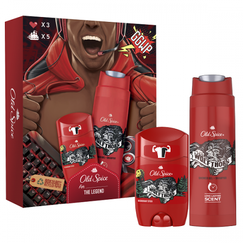 OLD SPICE FOR THE LEGEND WOLFTHORN DEODORANT STICK 50ML & SHOWER GEL + SHAMPOO 250ML OLD SPICE FOR THE LEGEND WOLFTHORN DEODORANT STICK 50ML & SHOWER GEL + SHAMPOO 250ML