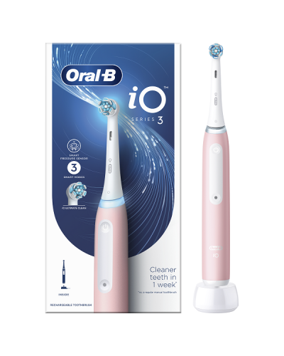 ORAL-B iO SERIES 3 MAGNETIC PINK ΗΛΕΚΤΡΙΚΗ ΟΔΟΝΤΟΒΟΥΡΤΣΑ ΡΟΖ