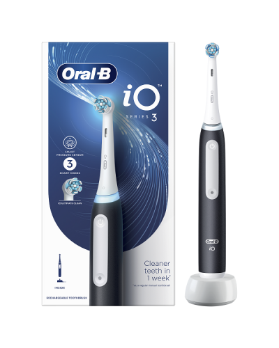 ORAL-B iO SERIES 3 MAGNETIC BLACK ΗΛΕΚΤΡΙΚΗ ΟΔΟΝΤΟΒΟΥΡΤΣΑ ΜΑΥΡΗ