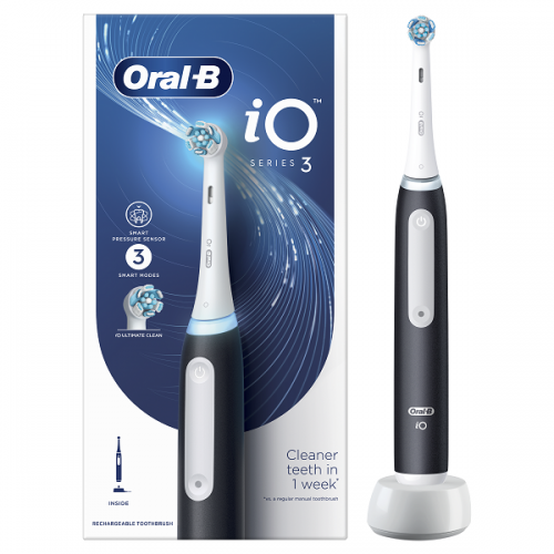 ORAL-B iO SERIES 3 MAGNETIC BLACK ΗΛΕΚΤΡΙΚΗ ΟΔΟΝΤΟΒΟΥΡΤΣΑ ΜΑΥΡΗ