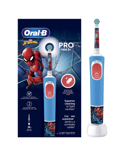 ORAL-B KIDS VITALITY PRO SPIDERMAN ΠΑΙΔΙΚΗ ΗΛΕΚΤΡΙΚΗ ΟΔΟΝΤΟΒΟΥΡΤΣΑ 1τμχ