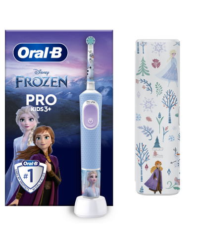 ORAL-B KIDS VITALITY PRO FROZEN ΠΑΙΔΙΚΗ ΗΛΕΚΤΡΙΚΗ ΟΔΟΝΤΟΒΟΥΡΤΣΑ & ΘΗΚΗ ΤΑΞΙΔΙΟΥ 1ΤΜΧ