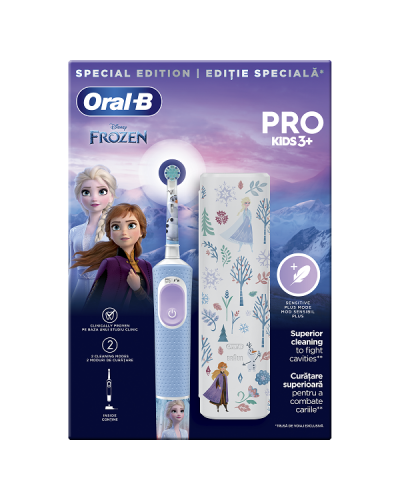 ORAL-B KIDS VITALITY PRO FROZEN ΠΑΙΔΙΚΗ ΗΛΕΚΤΡΙΚΗ ΟΔΟΝΤΟΒΟΥΡΤΣΑ & ΘΗΚΗ ΤΑΞΙΔΙΟΥ 1ΤΜΧ