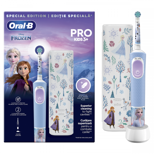 ORAL-B KIDS VITALITY PRO FROZEN ΠΑΙΔΙΚΗ ΗΛΕΚΤΡΙΚΗ ΟΔΟΝΤΟΒΟΥΡΤΣΑ & ΘΗΚΗ ΤΑΞΙΔΙΟΥ 1ΤΜΧ